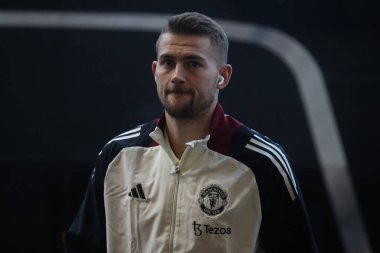 Manchester United takımından Matthijs de Ligt, 26 Aralık 2024 'te İngiltere' nin Molineux kentinde oynanan Premier League karşılaşması öncesinde Wolverhampton Wanderers ile Manchester United maçına geldi.