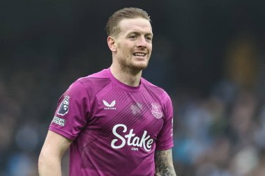 Everton 'dan Jordan Pickford Premier League maçı sırasında Manchester City Everton' a karşı Etihad Stadyumu, Manchester, Birleşik Krallık, 26 Aralık 2024