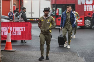 Nottingham Ormanı 'ndan Ola Aina, Premier League maçı sırasında Nottingham Ormanı Tottenham Hotspur' a karşı 26 Aralık 2024 'te İngiltere' nin Nottingham şehrinde geldi.