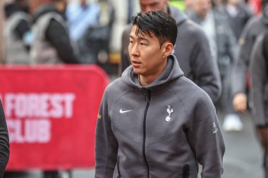 Tottenham Hotspur 'dan Son Heung-min, Nottingham Forest' a karşı Tottenham Hotspur Premier Lig maçı sırasında İngiltere 'nin Nottingham şehrinde 26 Aralık 2024' te geldi.