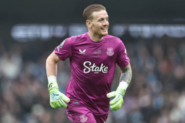 Everton 'dan Jordan Pickford Premier League maçı sırasında Manchester City Everton' a karşı Etihad Stadyumu, Manchester, Birleşik Krallık, 26 Aralık 2024
