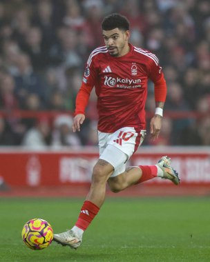 Nottingham Ormanı 'ndan Morgan Gibbs-White Premier League maçı sırasında Nottingham Forest Tottenham Hotspur' a karşı City Ground, Nottingham, Birleşik Krallık 'ta 26 Aralık 2024