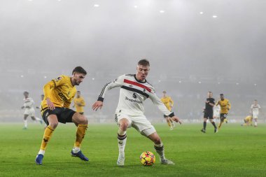 Manchester United 'dan Rasmus Hjlund, Premier League maçı sırasında Wolverhampton Wanderers' a karşı Molineux, Wolverhampton, Birleşik Krallık, 26 Aralık 2024