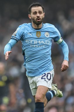 Manchester City 'den Bernardo Silva Premier League maçı sırasında Etihad Stadyumu' nda Manchester City Everton 'a karşı, 26 Aralık 2024