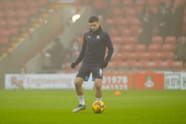 Blackpool 'dan Albie Morgan, Sky Bet Ligi 1 maçı öncesinde Wrexham - Blackpool SToK Cae Ras, Wrexham, İngiltere, 26 Aralık 2024