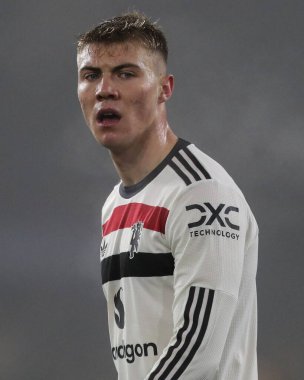 Manchester United 'dan Rasmus Hjlund Premier League maçı sırasında Wolverhampton Wanderers, Manchester United' a karşı Molineux, Wolverhampton, Birleşik Krallık, 26 Aralık 2024