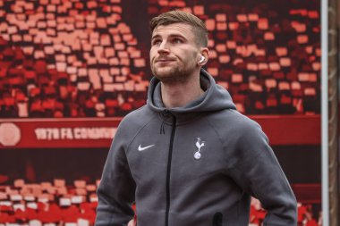 Tottenham Hotspur takımından Timo Werner, Nottingham Forest 'a karşı Tottenham Hotspur maçı sırasında 26 Aralık 2024' te İngiltere 'nin Nottingham şehrinde geldi.