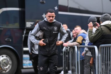 Blackpool 'dan Oliver Norburn, Wrexham' a karşı Blackpool maçı öncesinde 26 Aralık 2024 'te SToK Cae Ras, Wrexham, Birleşik Krallık' ta geldi.