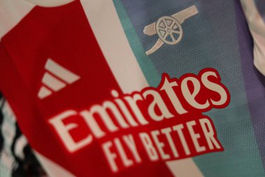 Arsenal 'in Premier Lig maçından önce yakın plan ön eleme maçı. Arsenal, Ipswich Town' a karşı Emirates Stadyumu, Londra, 27 Aralık 2024