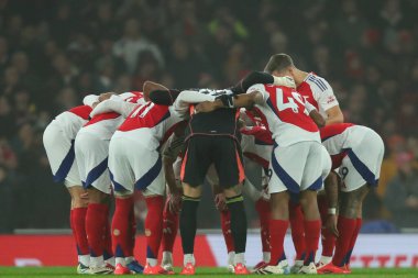 Arsenal oyuncuları, 27 Aralık 2024 'te Birleşik Krallık, Londra' daki Emirates Stadyumu 'nda oynanan Premier Lig maçında Arsenal ve Ipswich Town karşı karşıya geldiler.