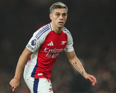 Arsenal 'den Leandro Trossard Premier League maçı sırasında Arsenal, Ipswich Town' a karşı Emirates Stadyumu, Londra, 27 Aralık 2024