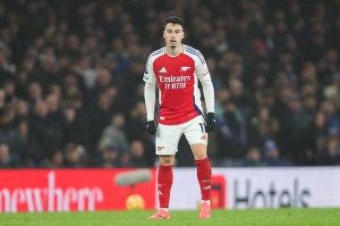 Arsenal 'den Gabriel Martinelli Premier Lig maçı sırasında Arsenal, Ipswich Town' a karşı Emirates Stadyumu, Londra, Birleşik Krallık, 27 Aralık 2024