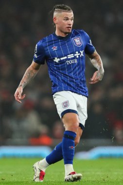 Ipswich Town 'dan Kalvin Phillips Premier League maçı sırasında Arsenal, Ipswich Town' a karşı Emirates Stadyumu, Londra, Birleşik Krallık, 27 Aralık 2024