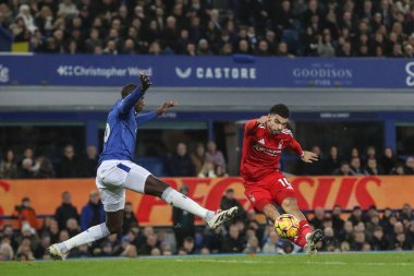 Nottingham Ormanı 'ndan Morgan Gibbs-White Premier League maçı sırasında Goodison Park, Liverpool, Birleşik Krallık' ta Everton - Nottingham Forest maçında 0-2 berabere kaldı.