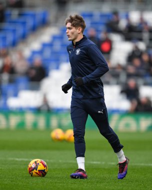 Blackpool 'dan Dom Ballard, Sky Bet Ligi 1 maçı öncesinde, Birmingham City, St. Andrew' s @ Knighthead Park, Birmingham, Birleşik Krallık, 29 Aralık 2024 'te Blackpool' a karşı oynandı.