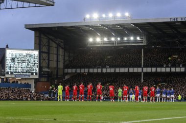 Everton, İngiltere 'nin Liverpool kenti Goodison Park' ta oynanan Everton-Nottingham maçı sırasında yapılan yıllık anma maçını hatırlıyor.