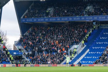 Blackpool taraftarları Sky Bet Ligi 1 maçında Birmingham City, Blackpool 'a karşı St. Andrew' s @ Knighthead Park, Birmingham, Birleşik Krallık, 29 Aralık 2024