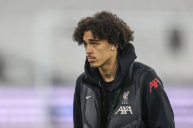 Liverpool 'dan Jayden Danns, Premier League maçında West Ham United Liverpool' a karşı Londra Stadyumu 'nda 29 Aralık 2024' te geldi.