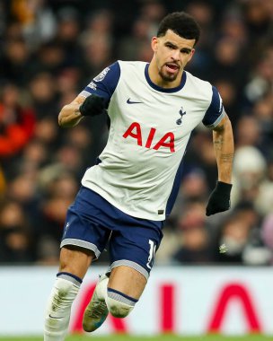Tottenham Hotspur 'dan Dominic Solanke, Premier League maçında Tottenham Hotspur' a karşı Wolverhampton Wanderers, Tottenham Hotspur Stadyumu, Londra, Birleşik Krallık, 29 Aralık 2024