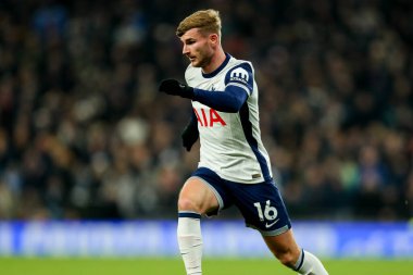 Tottenham Hotspur 'dan Timo Werner, Premier League maçında Tottenham Hotspur' a karşı Wolverhampton Wanderers, Tottenham Hotspur Stadyumu, Londra, Birleşik Krallık, 29 Aralık 2024