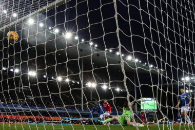 Nottingham Ormanı 'ndan Morgan Gibbs-White, 29 Aralık 2024' te Goodison Park, Liverpool, İngiltere 'de oynanan Premier League maçında Everton-Nottingham Forest maçında 0-2' lik skorla gol attı.