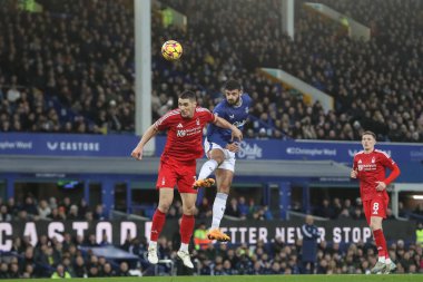 Everton 'dan Armando Broja, 29 Aralık 2024' te İngiltere 'nin Liverpool kenti Goodison Park' ta oynanan Premier League maçında Everton Nottingham Forest 'a karşı kaleye doğru ilerliyor.