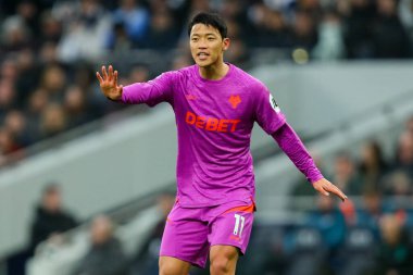Wolverhampton Wanderers takımından Hwang Hee-Chan, Tottenham Hotspur 'a karşı Wolverhampton Wanderers maçında tepki gösterdi.