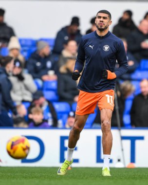 Blackpool 'dan Ashley Fletcher, Sky Bet Ligi 1 maçı öncesinde Birmingham City, St. Andrew' s @ Knighthead Park, Birmingham, Birleşik Krallık 'ta 29 Aralık 2024' te Blackpool 'a karşı oynandı.