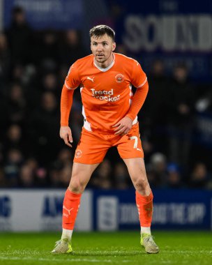 Blackpool 'dan Lee Evans Gökyüzü İddia Ligi 1 maçında Birmingham City - Blackpool St. Andrew' s @ Knighthead Park, Birmingham, Birleşik Krallık, 29 Aralık 2024