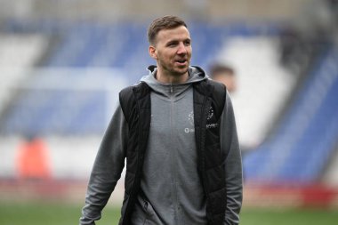 Blackpool takımından Lee Evans, Birmingham City ile Blackpool maçının 29 Aralık 2024 'te St. Andrew' s @ Knighthead Park, Birmingham 'da oynanacak