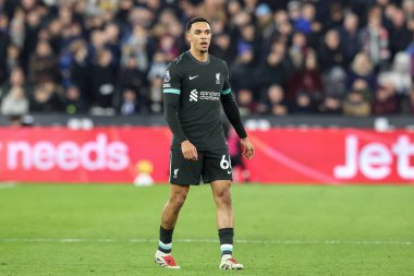 Liverpool 'dan Trent Alexander-Arnold Premier League maçı sırasında West Ham United Liverpool' a karşı Londra Stadyumu, Londra, İngiltere, 29 Aralık 2024
