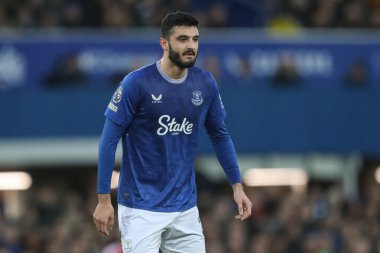 Everton 'dan Armando Broja, İngiltere' nin Liverpool kenti Goodison Park 'ta oynanan Premier League maçı Everton-Nottingham Forest maçında ilk başlangıç maçına çıktı.