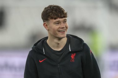 Liverpool 'dan James McConnell, Premier League maçı sırasında Londra Stadyumu' nda West Ham United Liverpool 'a karşı 29 Aralık 2024' te geldi.
