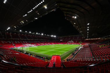 Manchester United ile Newcastle United 'ın 30 Aralık 2024' te Old Trafford, Manchester 'da oynanan Premier League karşılaşması öncesinde Old Trafford, Manchester United' ın genel görünümü