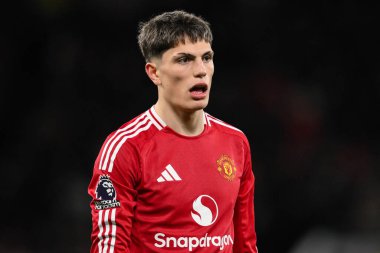 Manchester United ile Newcastle United 'ın 30 Aralık 2024' te Old Trafford, Manchester, İngiltere 'de oynadığı Premier League maçında Alejandro Garnacho karşı karşıya geldi.