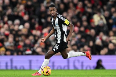 Newcastle United 'dan Alexander Isak, Manchester United ile Newcastle United maçında 30 Aralık 2024' te Old Trafford, Manchester, İngiltere 'de karşı karşıya geldi.