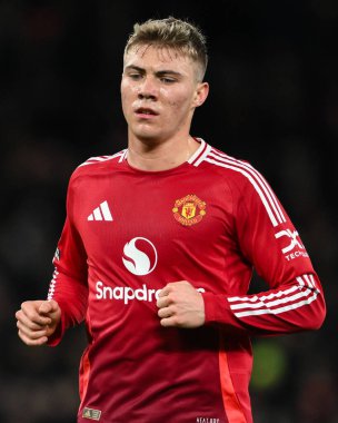 Manchester United ile Newcastle United 'ın 30 Aralık 2024' te Old Trafford, Manchester, İngiltere 'de oynadığı Premier League maçında Rasmus Hjlund