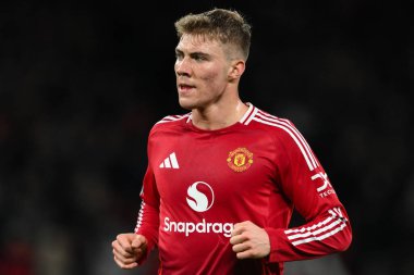 Manchester United ile Newcastle United 'ın 30 Aralık 2024' te Old Trafford, Manchester, İngiltere 'de oynadığı Premier League maçında Rasmus Hjlund