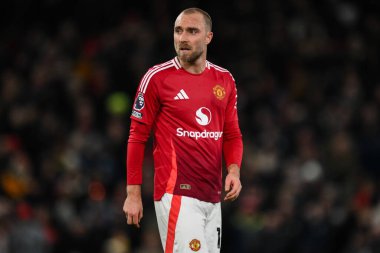 Manchester United ile Newcastle United 'ın 30 Aralık 2024' te Old Trafford, Manchester, İngiltere 'de oynadığı Premier League maçı sırasında Christian Eriksen