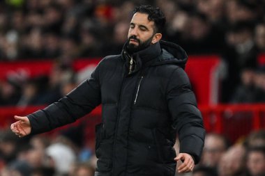 Manchester United 'ın Ruben Amorim Menajeri 30 Aralık 2024 tarihinde Old Trafford, Manchester, İngiltere' de oynanan Premier League maçında tepki gösterdi.