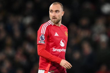 Manchester United ile Newcastle United 'ın 30 Aralık 2024' te Old Trafford, Manchester, İngiltere 'de oynadığı Premier League maçı sırasında Christian Eriksen