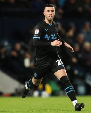 Sam Greenwood of Preston North End during the Sky Bet Championship match West Bromwich Albion vs Preston North End at The Hawthorns, West Bromwich, United Kingdom, 1st January 2024 clipart