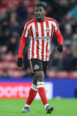 Sunderland takımından Eliezer Mayenda 1 Ocak 202 'de Sunderland - Sheffield United Stadyumu, Sunderland, Birleşik Krallık