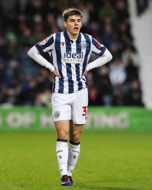 West Bromwich Albion takımının Tom Fellows 'u, West Bromwich Albion - Preston North End maçı sırasında The Hawthorns, West Bromwich, İngiltere, 1 Ocak 2025