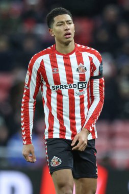 Sunderland takımından Jobe Bellingham 1 Ocak 2024 'te Sunderland' a karşı Sheffield United Stadyumu 'nda oynanan Sky Bet Şampiyonası maçında