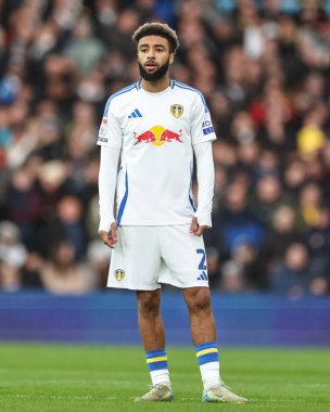 Leeds United 'ın Jayden Bogle' ı Sky Bet Şampiyonası maçında Leeds United 'a karşı Blackburn Rovers, Elland Road, Leeds, İngiltere, 1 Ocak 2025