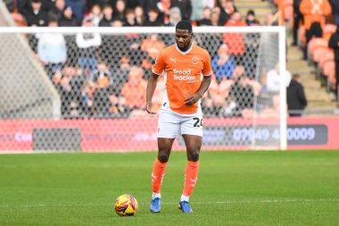 Blackpool 'dan Odeluga Offiah, 1 Ocak 2025' te Bloomfield Road, Blackpool 'da Blackpool-Shrewsbury Town maçında