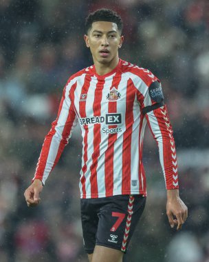 Sunderland takımından Jobe Bellingham 1 Ocak 2024 'te Sunderland' a karşı Sheffield United Stadyumu 'nda oynanan Sky Bet Şampiyonası maçında