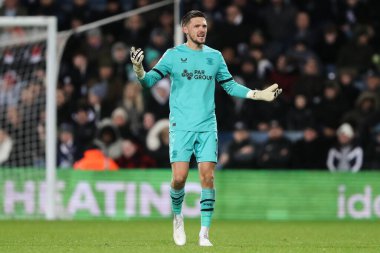 Preston North End 'den Freddie Woodman, Gök İddia Şampiyonası maçı sırasında West Bromwich Albion, Preston North End' e karşı The Hawthorns, West Bromwich, İngiltere, 1 Ocak 2025