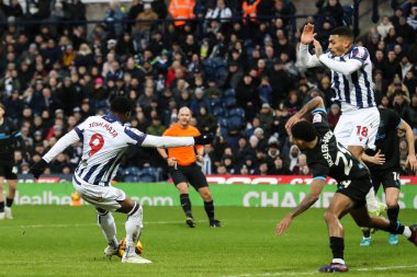 West Bromwich Albion 'dan Josh Maja, West Bromwich Albion' ın Preston North End 'e karşı oynadığı 1 Ocak 2025' te oynanan Sky Bet Şampiyonası 'nda 1-0 berabere kalma golünü attı.